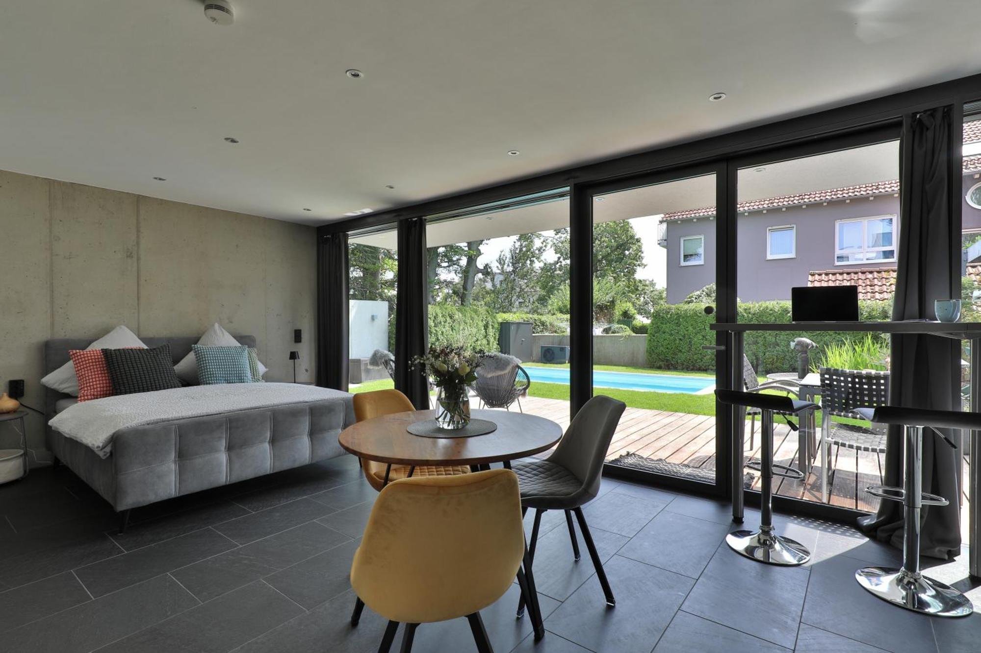 Modernes Studio-Apartment Gersthofen Eksteriør billede
